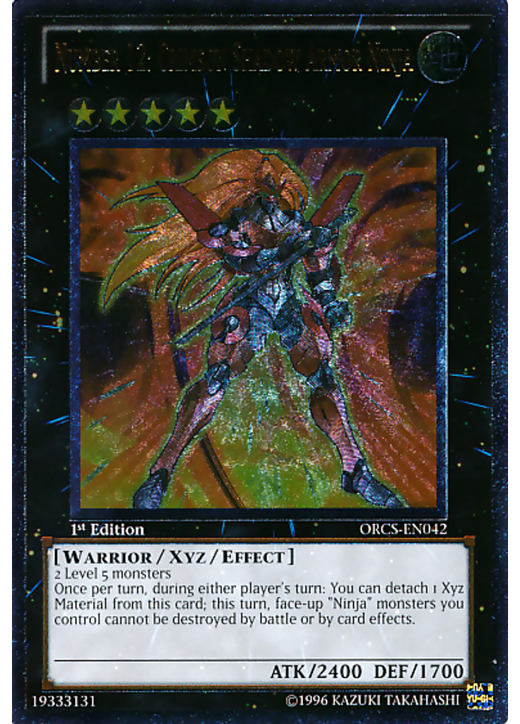 Number 12: Crimson Shadow Armor Ninja (Ultimate Rare 1st Edition)