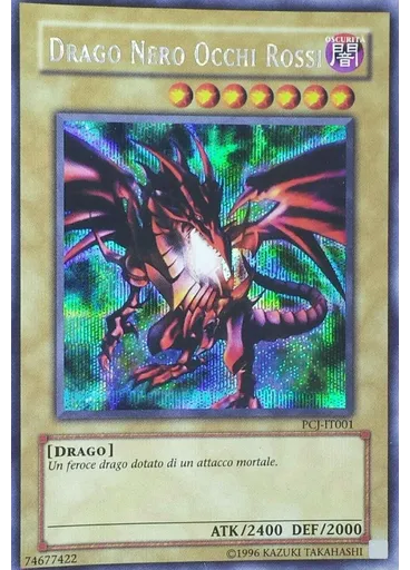 Drago Nero Occhi Rossi