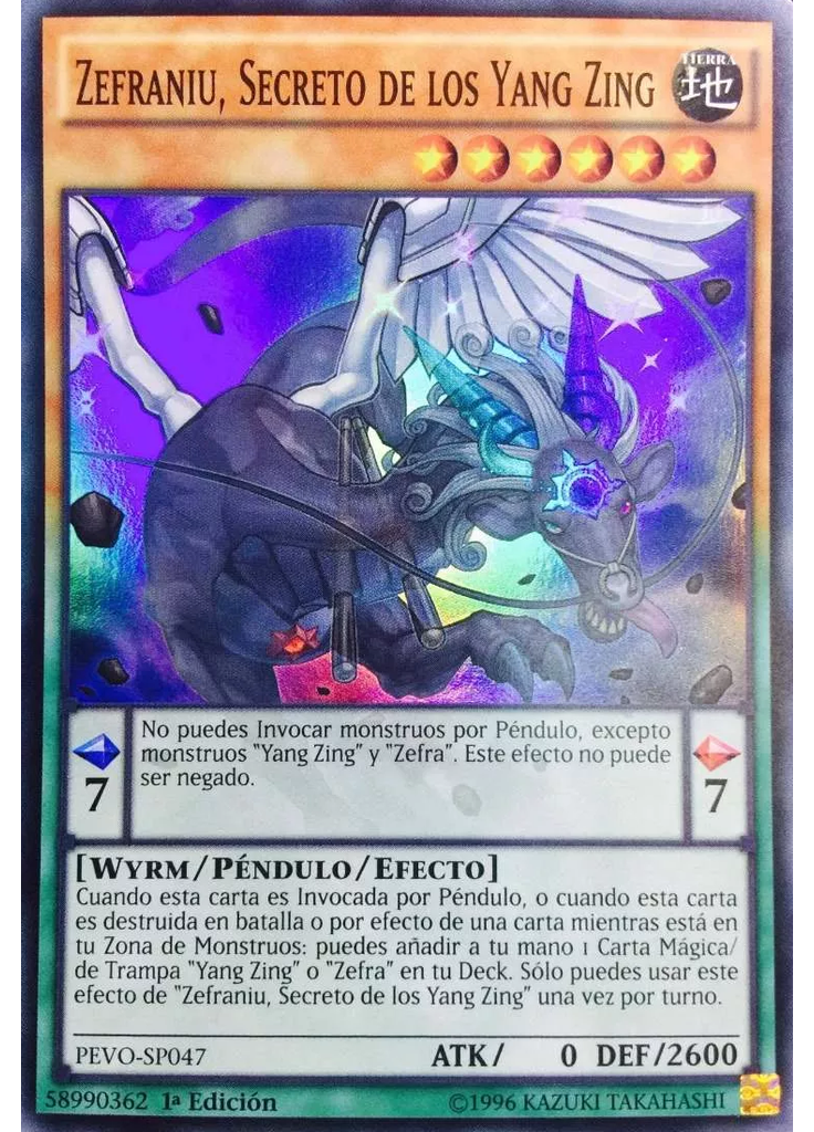 Zefraniu, Secreto de los Yang Zing