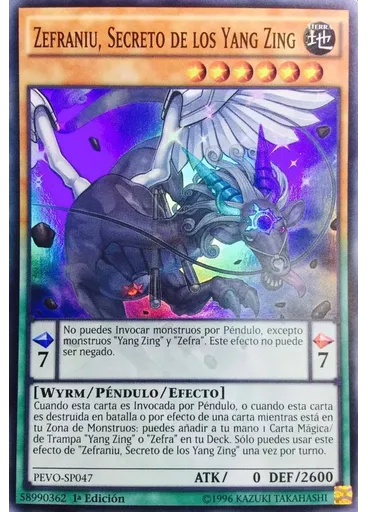 Zefraniu, Secreto de los Yang Zing