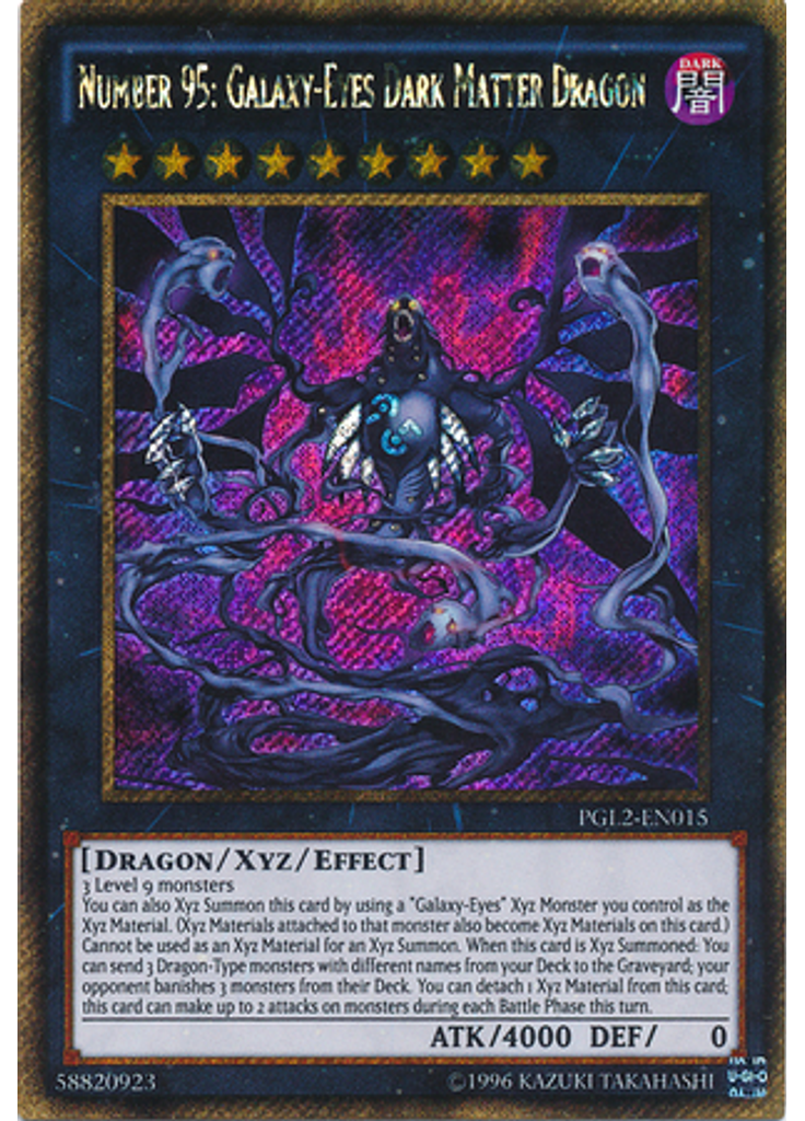 Number 95: Galaxy-Eyes Dark Matter Dragon (Gold Secret Rare Unlimited)
