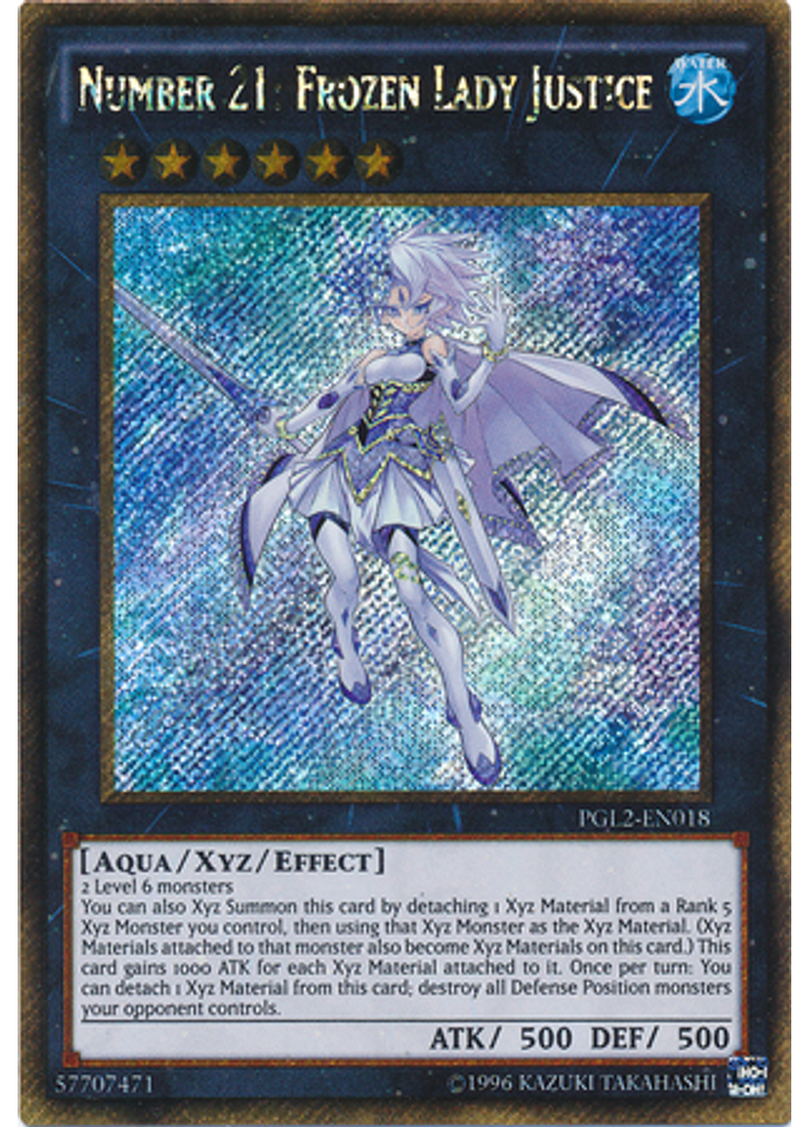 Number 21: Frozen Lady Justice (Gold Secret Rare Unlimited)