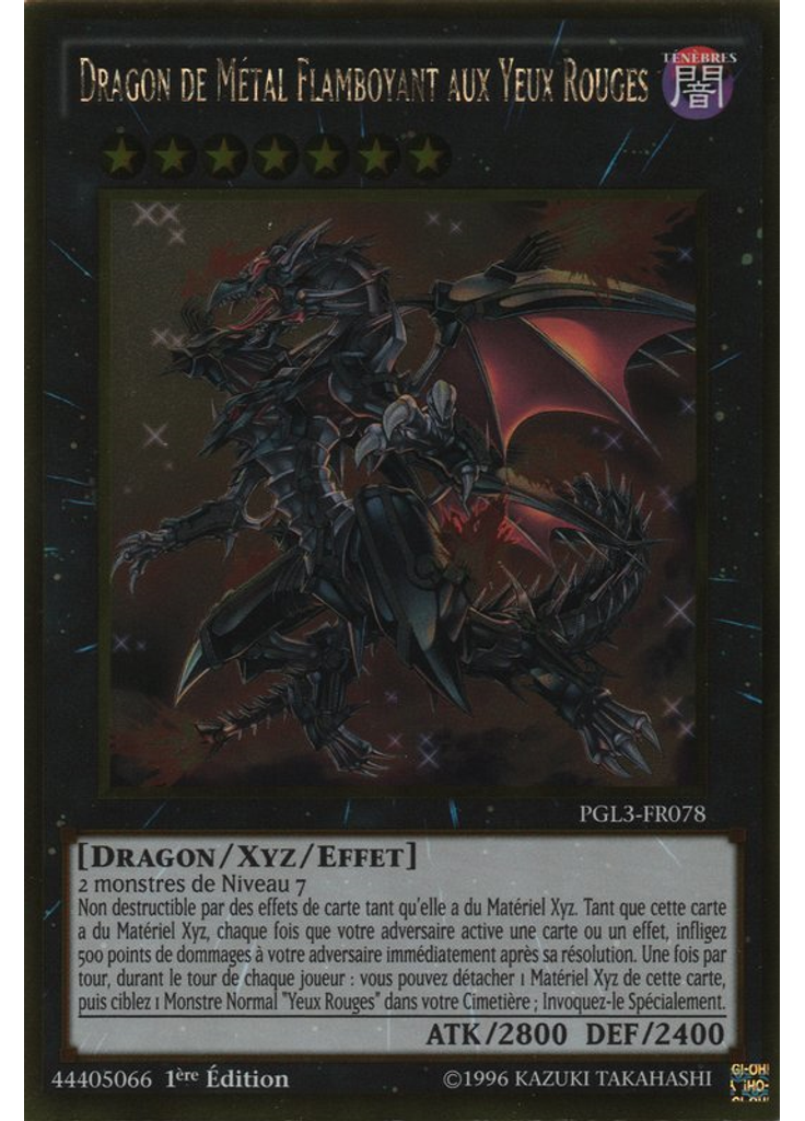 Dragon de Métal Flamboyant aux Yeux Rouges