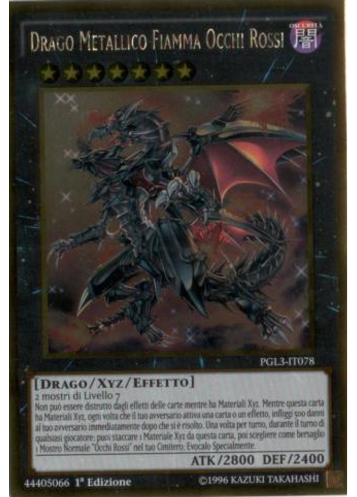 Drago Metallico Fiamma Occhi Rossi