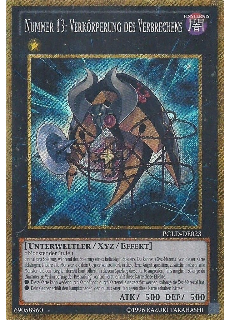 Nummer 13: Verkörperung des Verbrechens (Gold Secret Rare Unlimited)