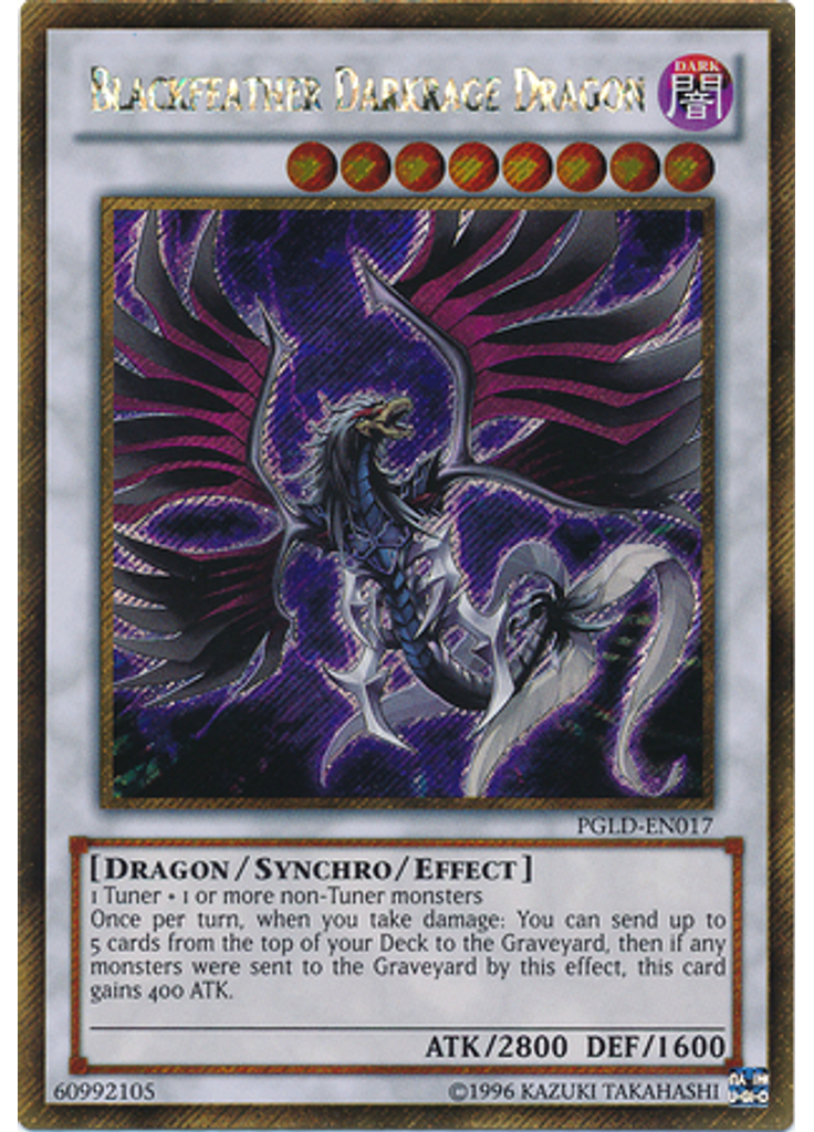 Blackfeather Darkrage Dragon (Gold Secret Rare Unlimited)