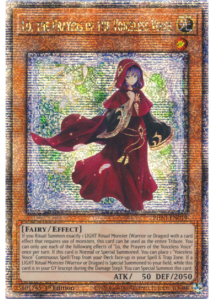 Lo, the Prayers of the Voiceless Voice (Quarter Century Secret Rare 1st Edition)