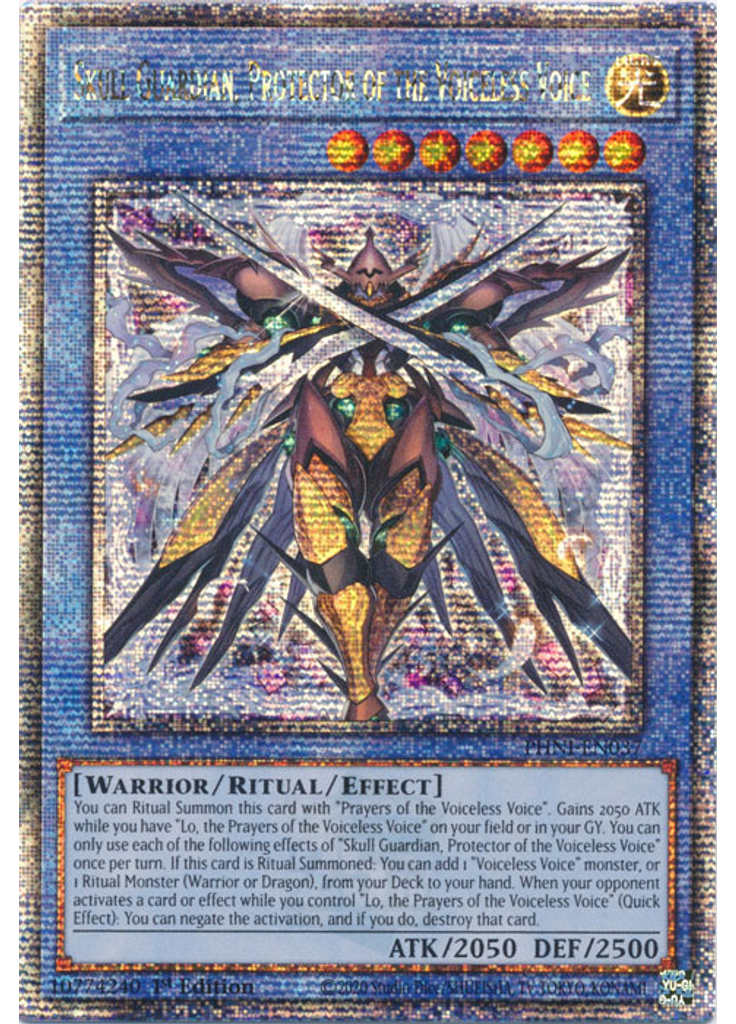 Skull Guardian, Protector of the Voiceless Voice (Quarter Century Secret Rare 1st Edition)