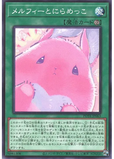 メルフィーとにらめっこ