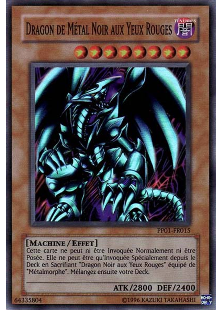 Dragon de Métal Noir aux Yeux Rouges