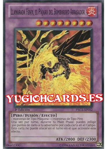Llamarada Fénix, el Pájaro del Bombardeo Abrasador — Colección Premium