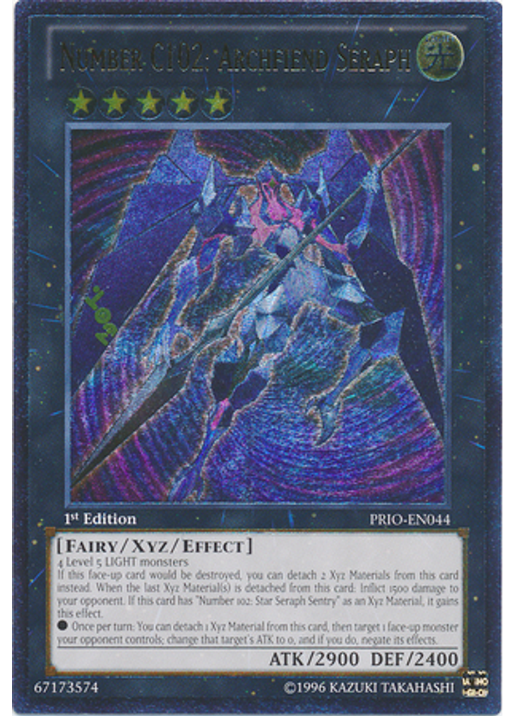 Number C102: Archfiend Seraph (Ultimate Rare 1st Edition)