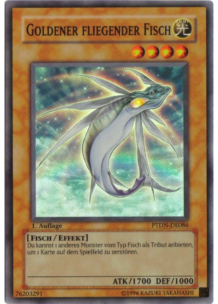 Goldener fliegender Fisch