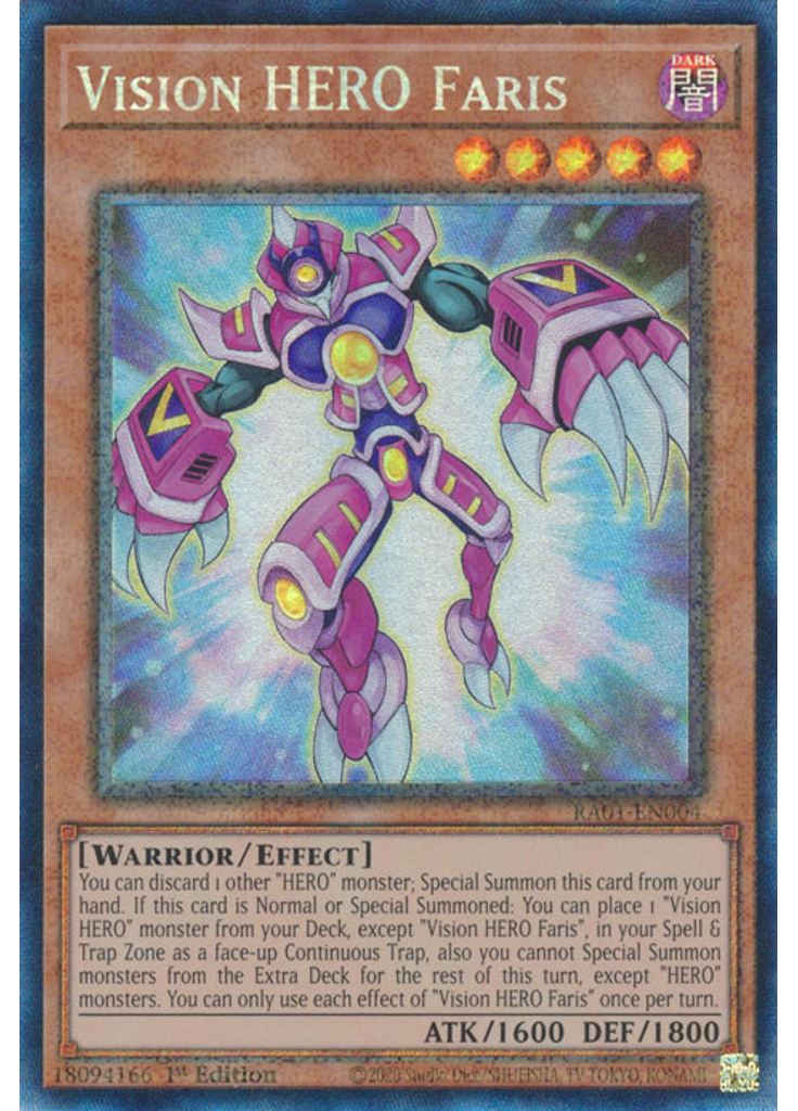 Vision HERO Faris (Collectors Rare 1st Edition)