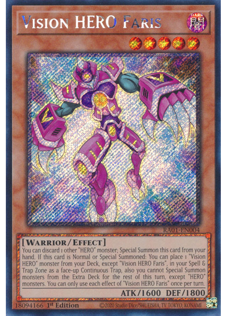 Vision HERO Faris (Platinum Secret Rare 1st Edition)