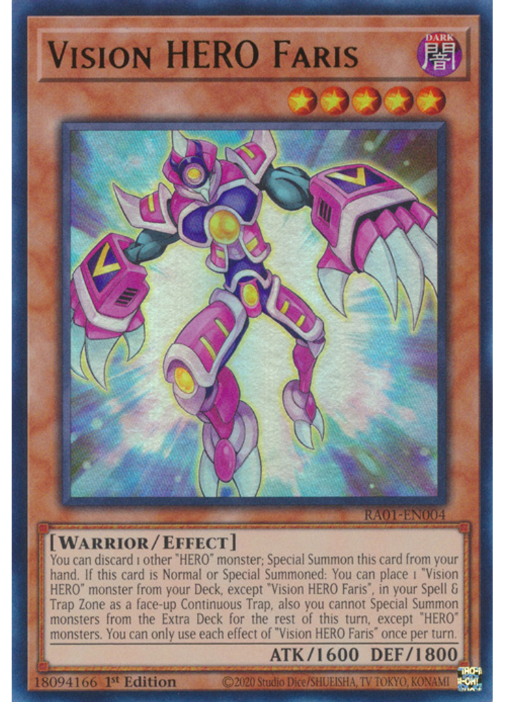Vision HERO Faris (Ultra Rare 1st Edition)