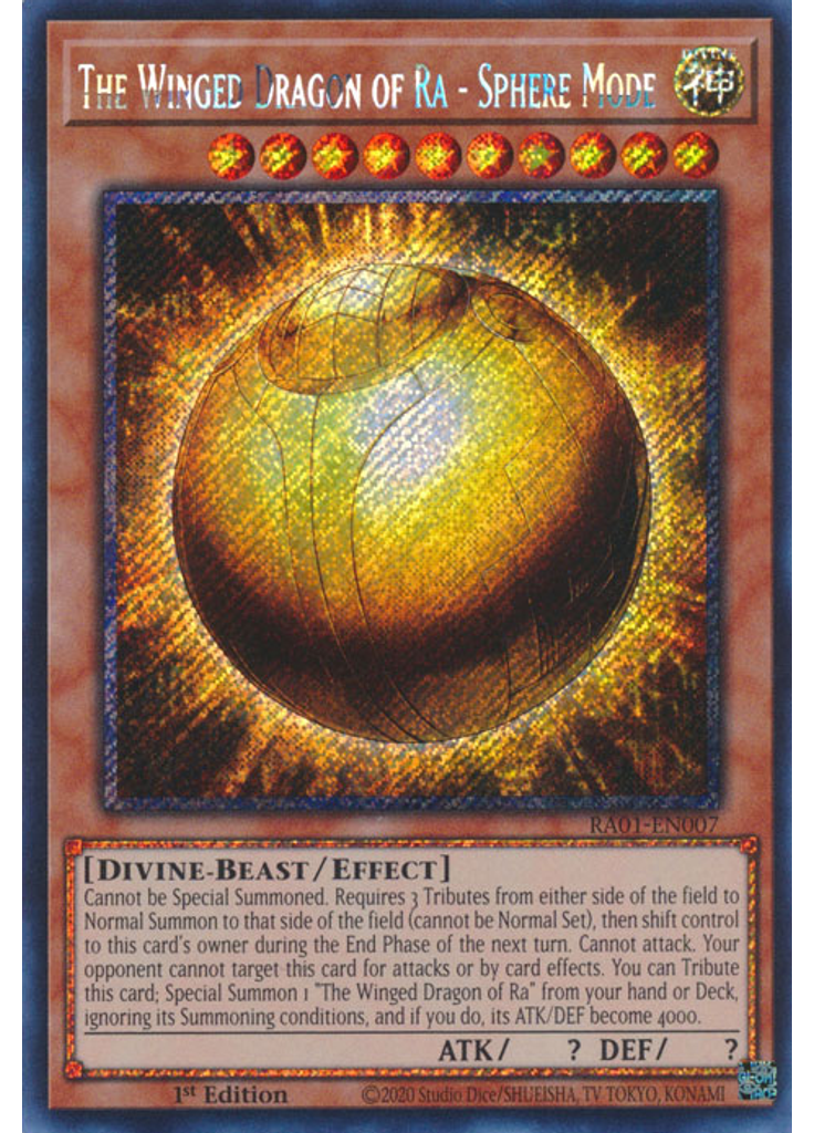 The Winged Dragon of Ra - Sphere Mode (Platinum Secret Rare 1st Edition)