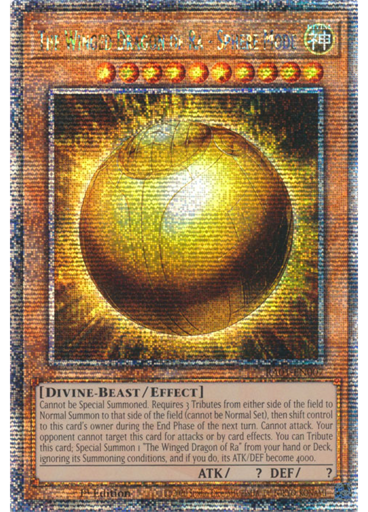 The Winged Dragon of Ra - Sphere Mode (Quarter Century Secret Rare 1st Edition)