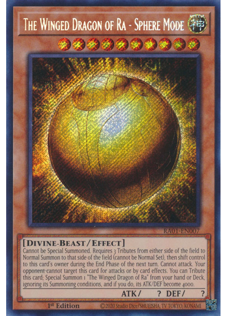 The Winged Dragon of Ra - Sphere Mode (Secret Rare 1st Edition)