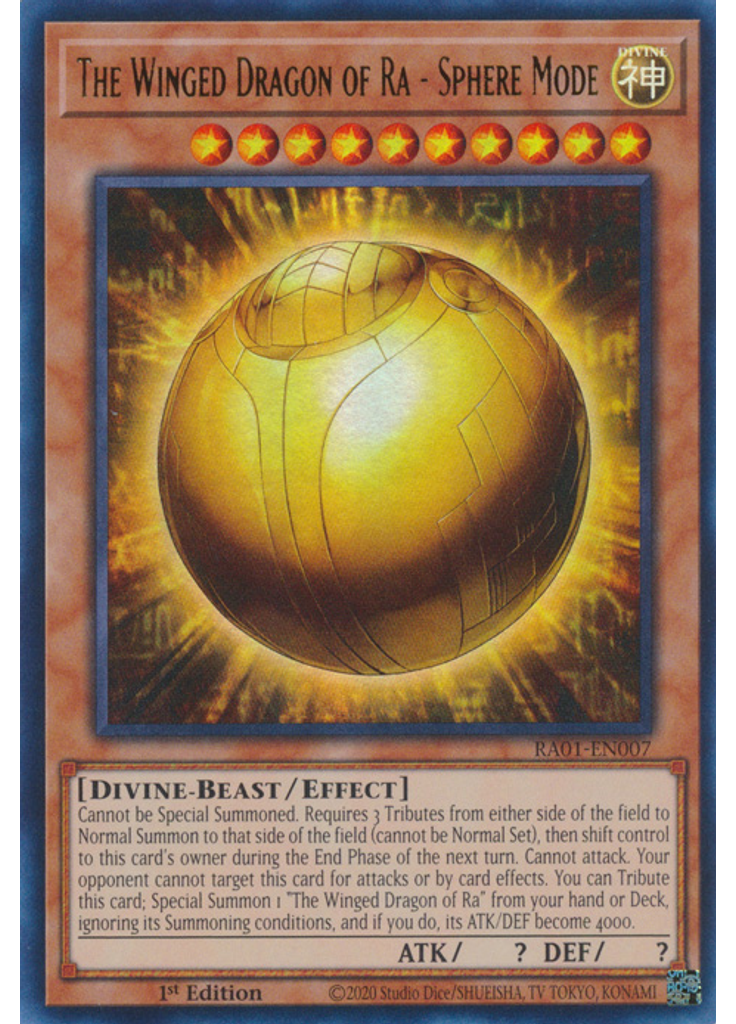 The Winged Dragon of Ra - Sphere Mode (Ultra Rare 1st Edition)