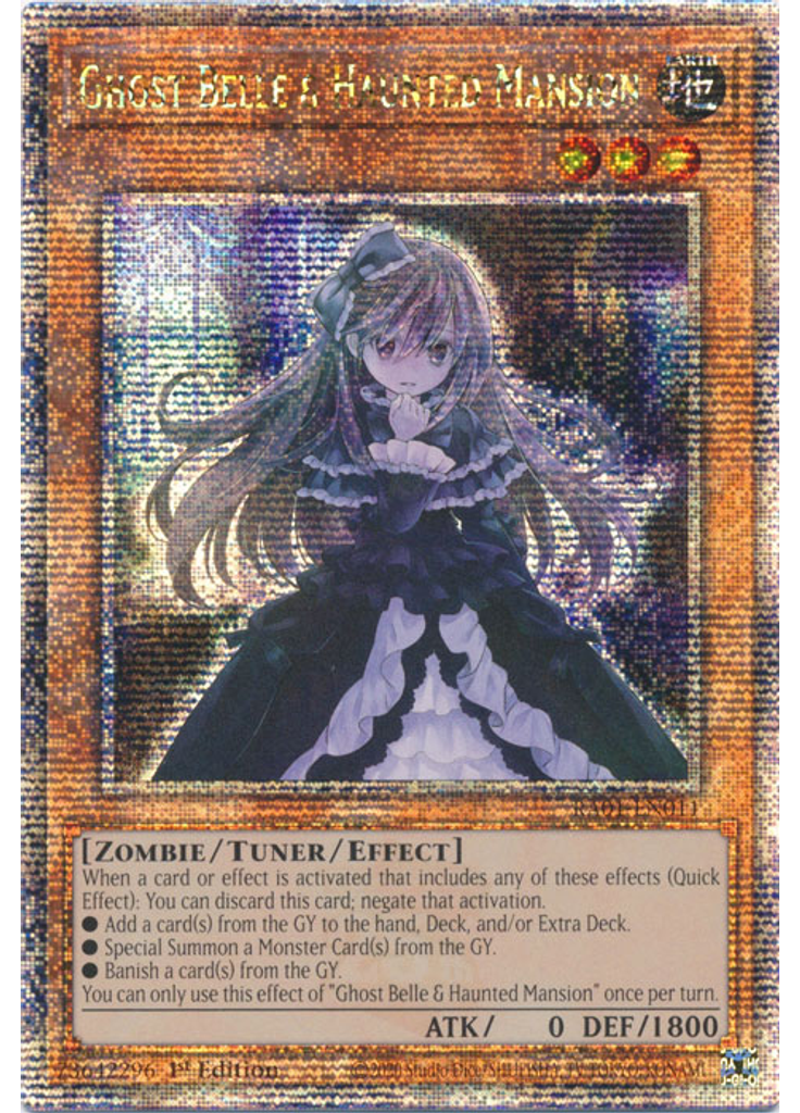 Ghost Belle & Haunted Mansion (Quarter Century Secret Rare 1st Edition)