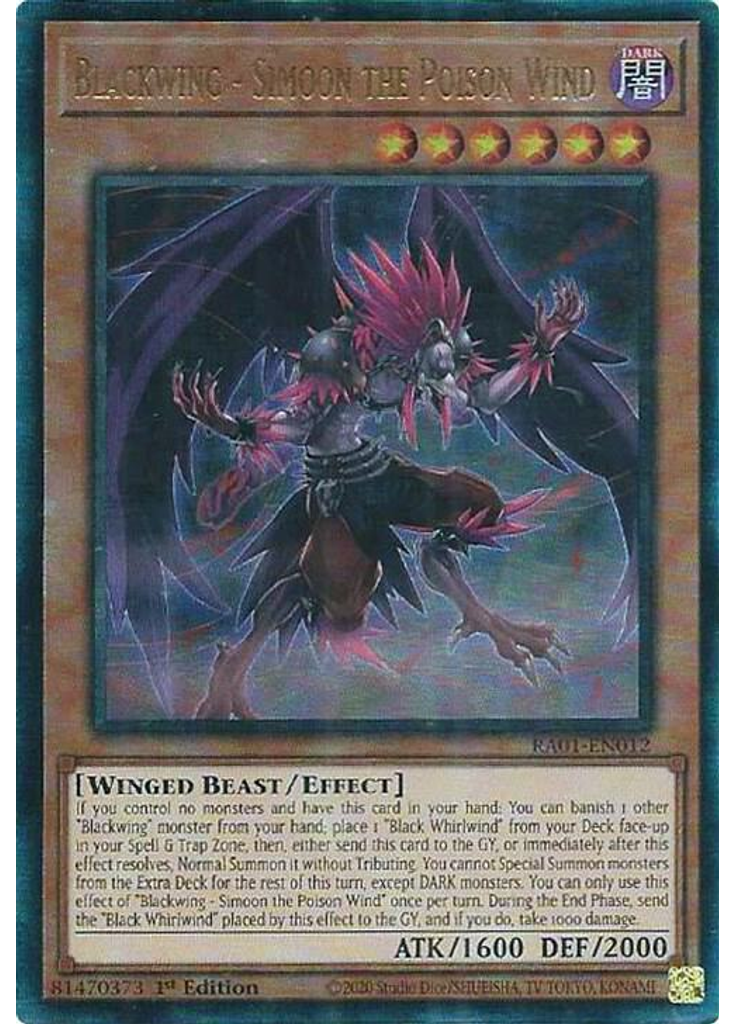 Blackwing - Simoon the Poison Wind (Ultimate Rare 1st Edition)