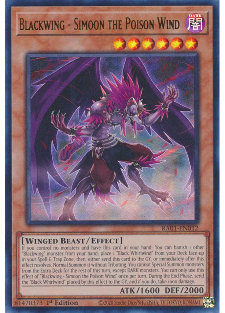 Blackwing - Simoon the Poison Wind (Ultra Rare 1st Edition)