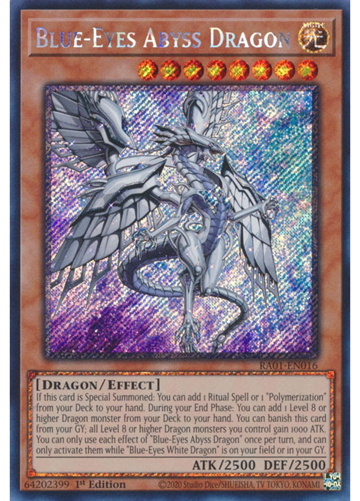 Blue-Eyes Abyss Dragon (Platinum Secret Rare 1st Edition)