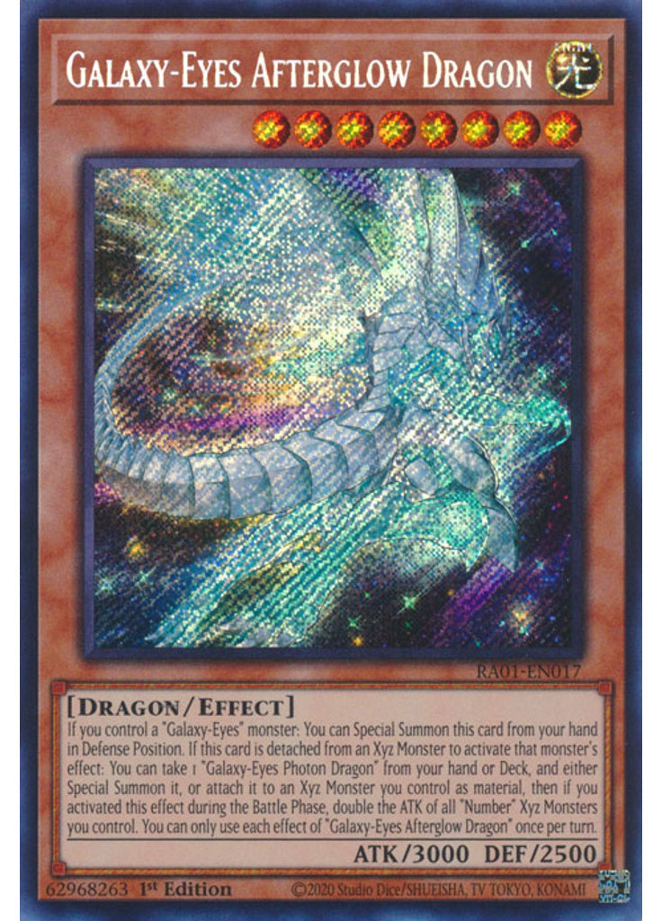 Galaxy-Eyes Afterglow Dragon (Secret Rare 1st Edition)