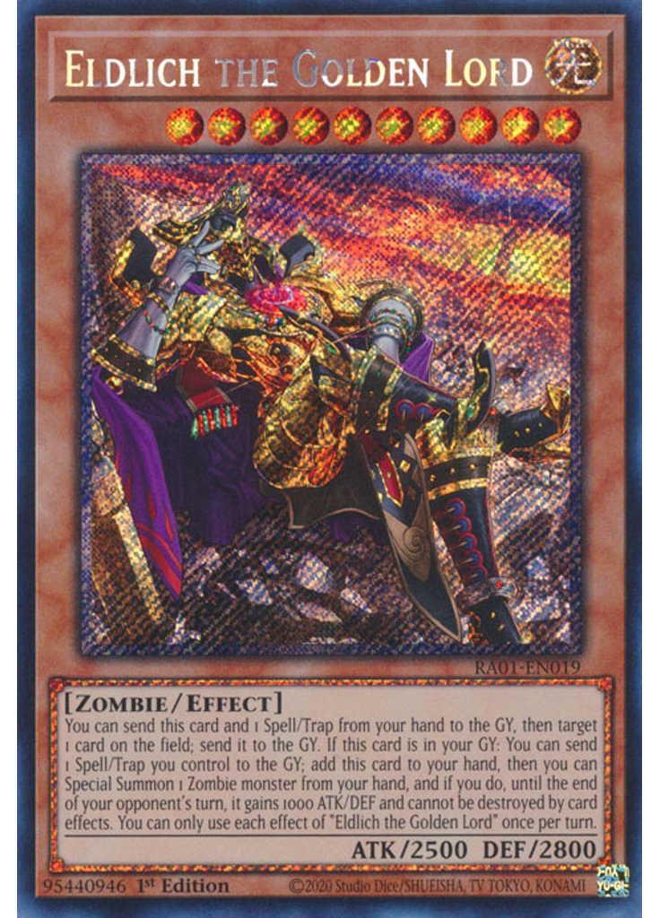 Eldlich the Golden Lord (Platinum Secret Rare 1st Edition Alternate Art)