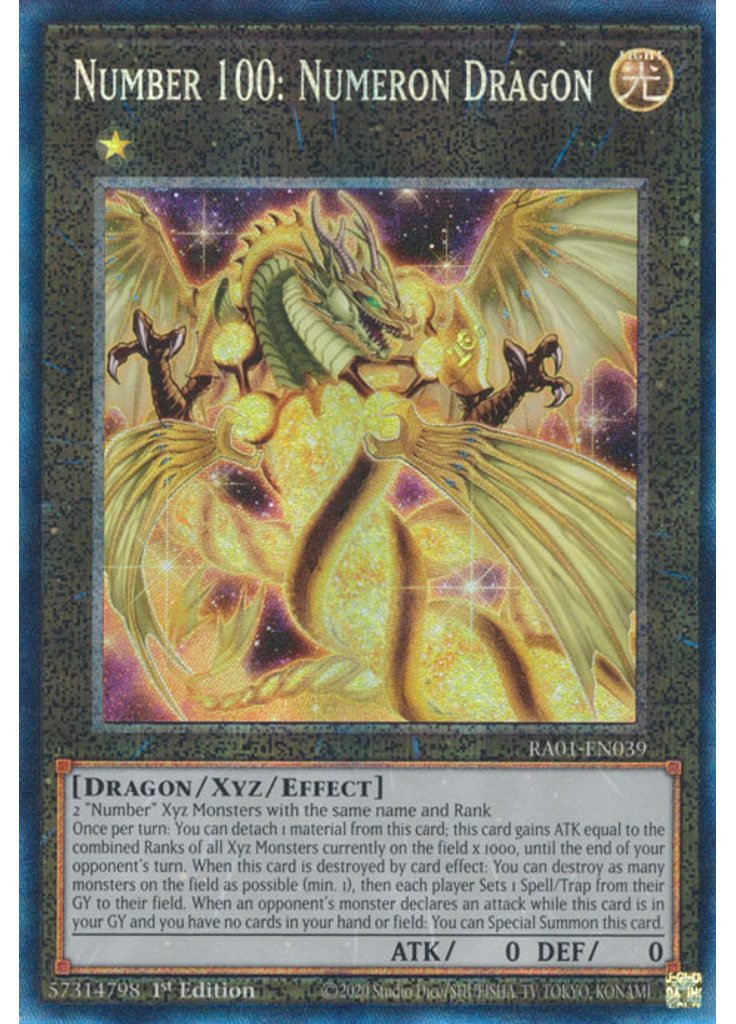 Number 100: Numeron Dragon (Collectors Rare 1st Edition)