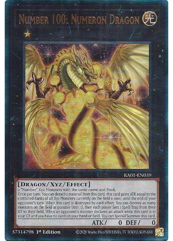 Number 100: Numeron Dragon (Ultimate Rare 1st Edition)