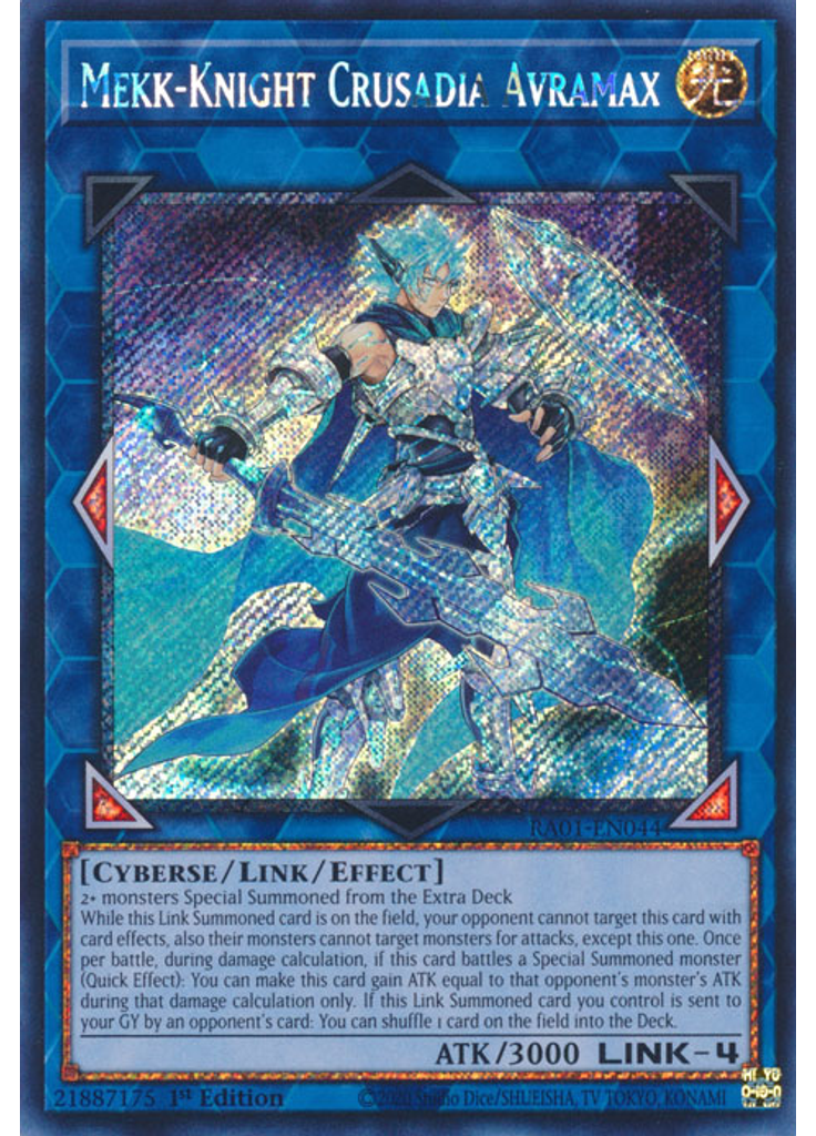 Mekk-Knight Crusadia Avramax (Platinum Secret Rare 1st Edition)