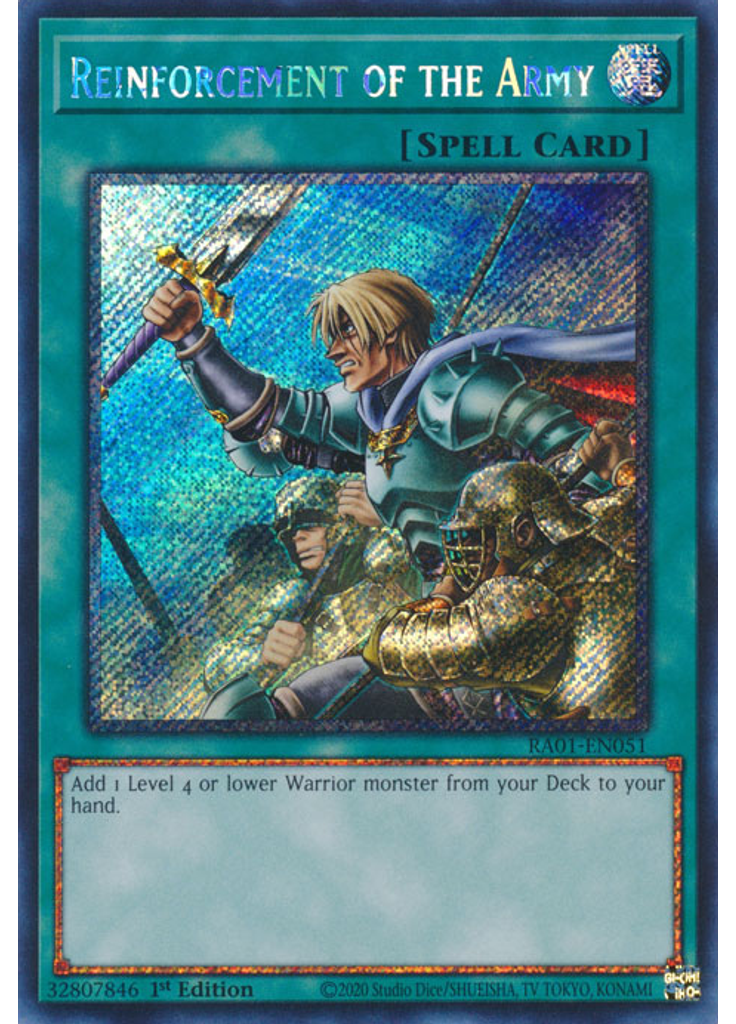 Reinforcement of the Army (Platinum Secret Rare 1st Edition)