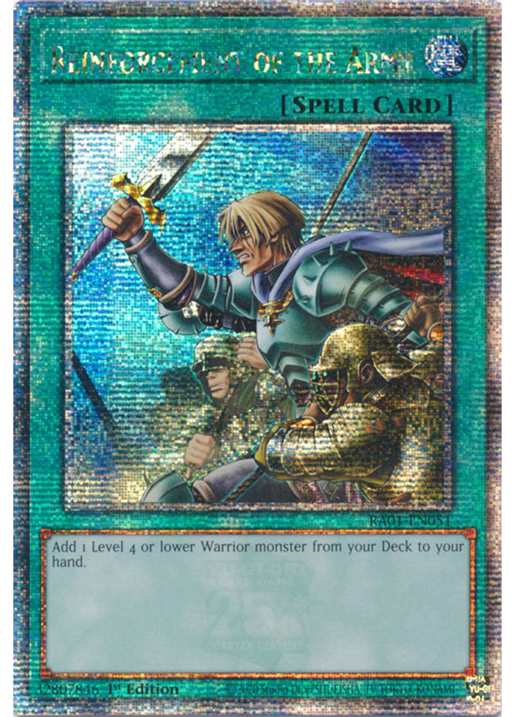 Reinforcement of the Army (Quarter Century Secret Rare 1st Edition)