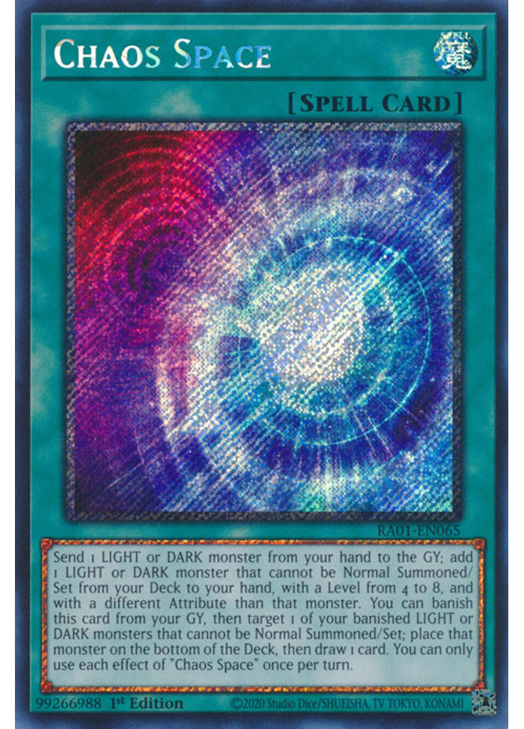 Chaos Space (Platinum Secret Rare 1st Edition)