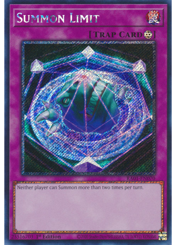 Summon Limit (Platinum Secret Rare 1st Edition)