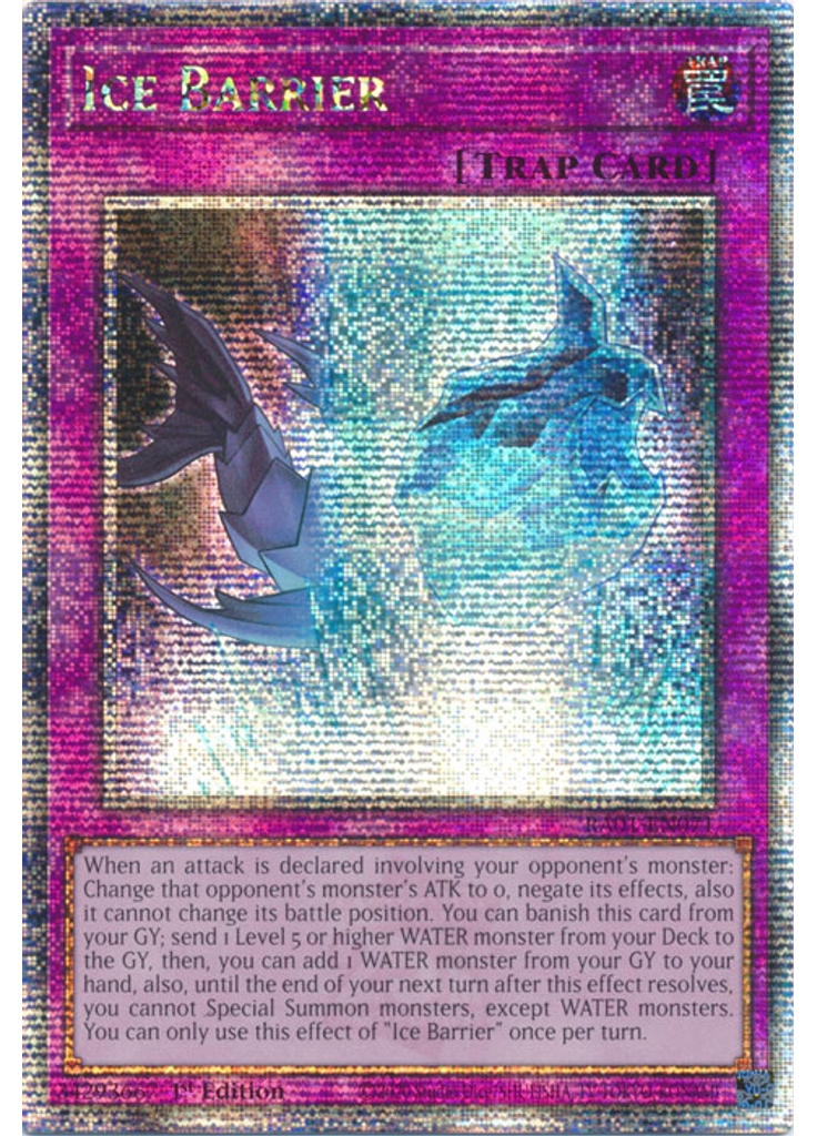 Ice Barrier (Quarter Century Secret Rare 1st Edition)