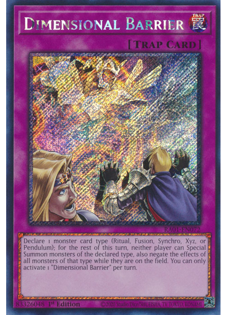 Dimensional Barrier (Platinum Secret Rare 1st Edition)