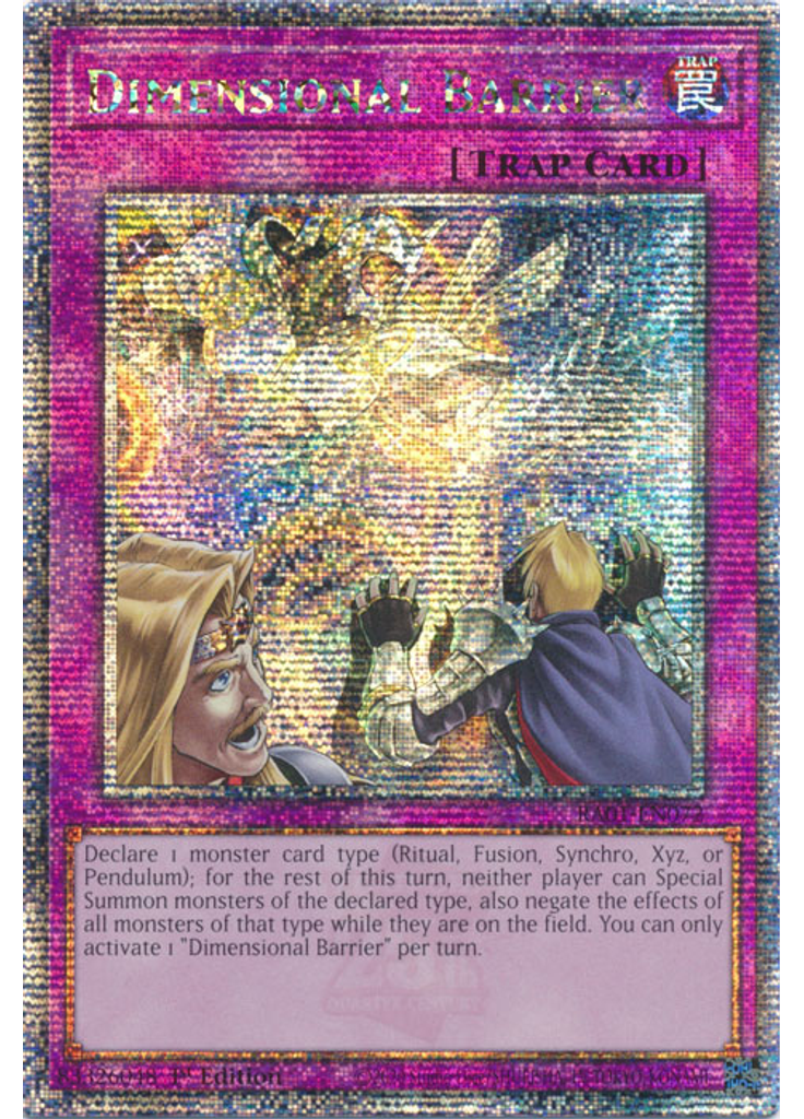 Dimensional Barrier (Quarter Century Secret Rare 1st Edition)