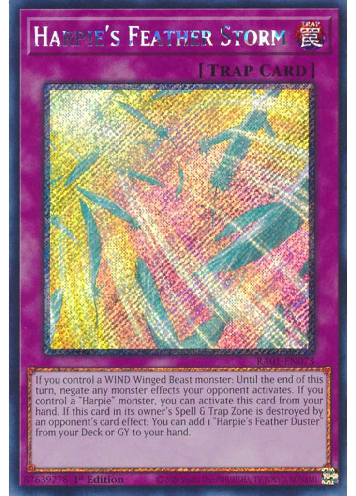 Harpie's Feather Storm (Platinum Secret Rare 1st Edition)