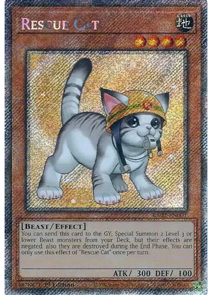 Rescue Cat (Platinum Secret Rare 1st Edition Alternate Art)