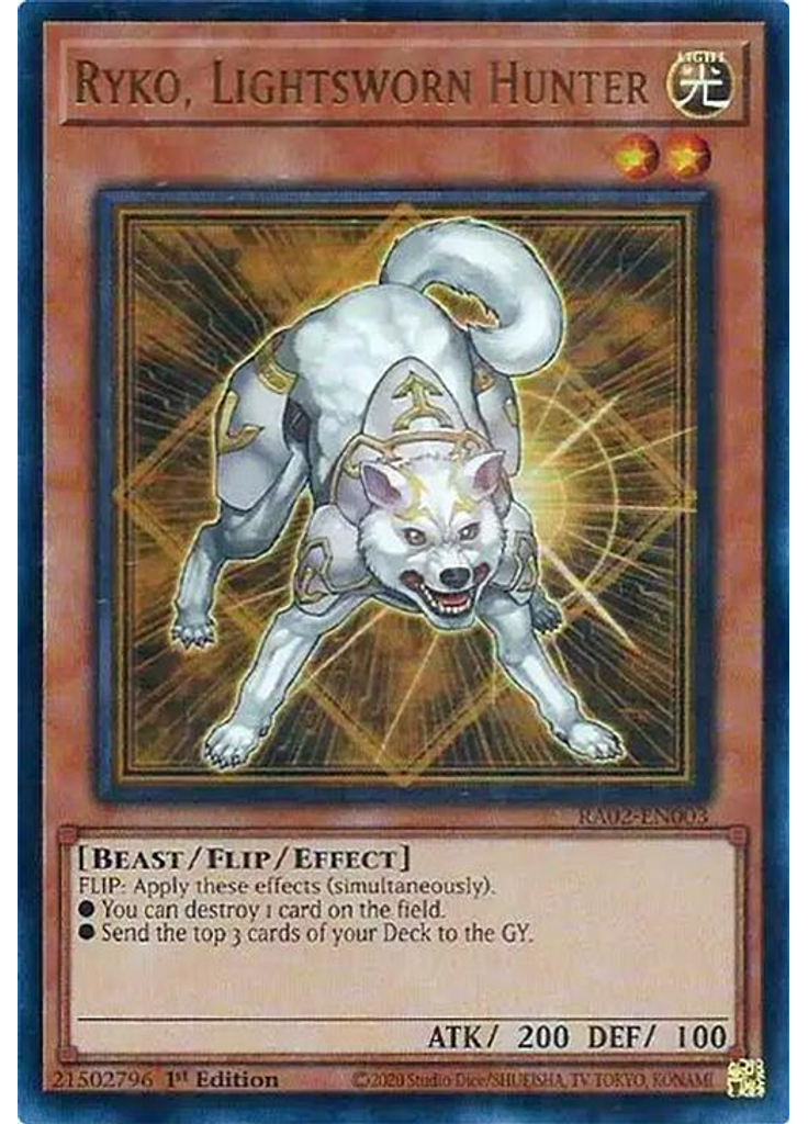 Ryko, Lightsworn Hunter (Ultra Rare 1st Edition)