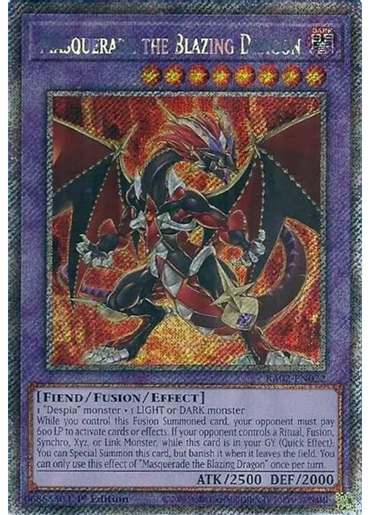 Masquerade the Blazing Dragon (Platinum Secret Rare 1st Edition)