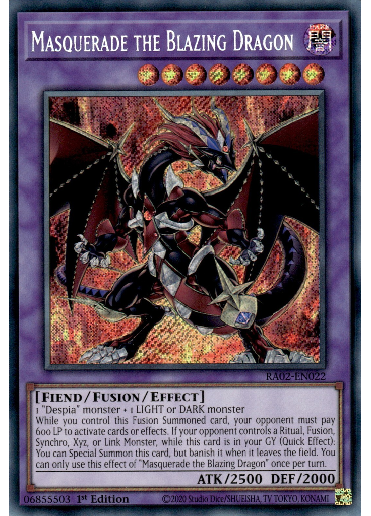 Masquerade the Blazing Dragon (Secret Rare 1st Edition)