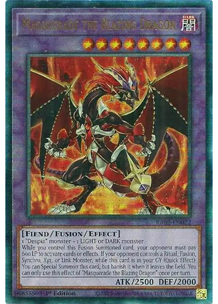 Masquerade the Blazing Dragon (Ultimate Rare 1st Edition)