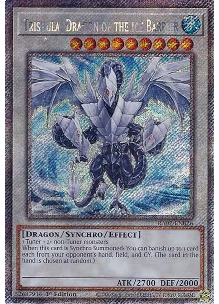 Trishula, Dragon of the Ice Barrier (Platinum Secret Rare 1st Edition)