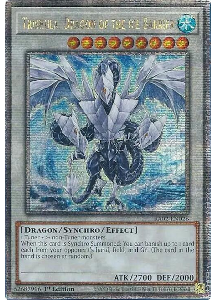 Trishula, Dragon of the Ice Barrier (Quarter Century Secret Rare 1st Edition)