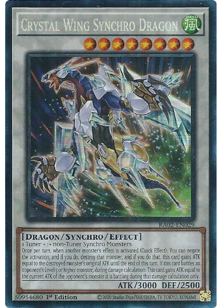 Crystal Wing Synchro Dragon (Collectors Rare 1st Edition)