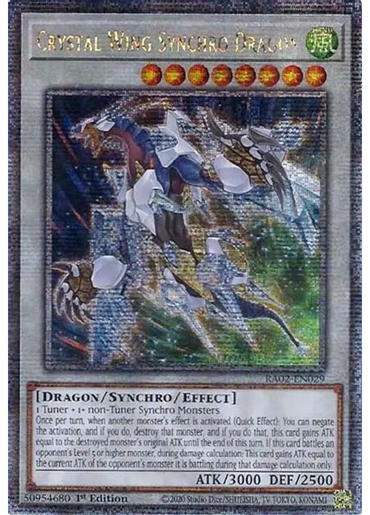 Crystal Wing Synchro Dragon (Platinum Secret Rare 1st Edition)